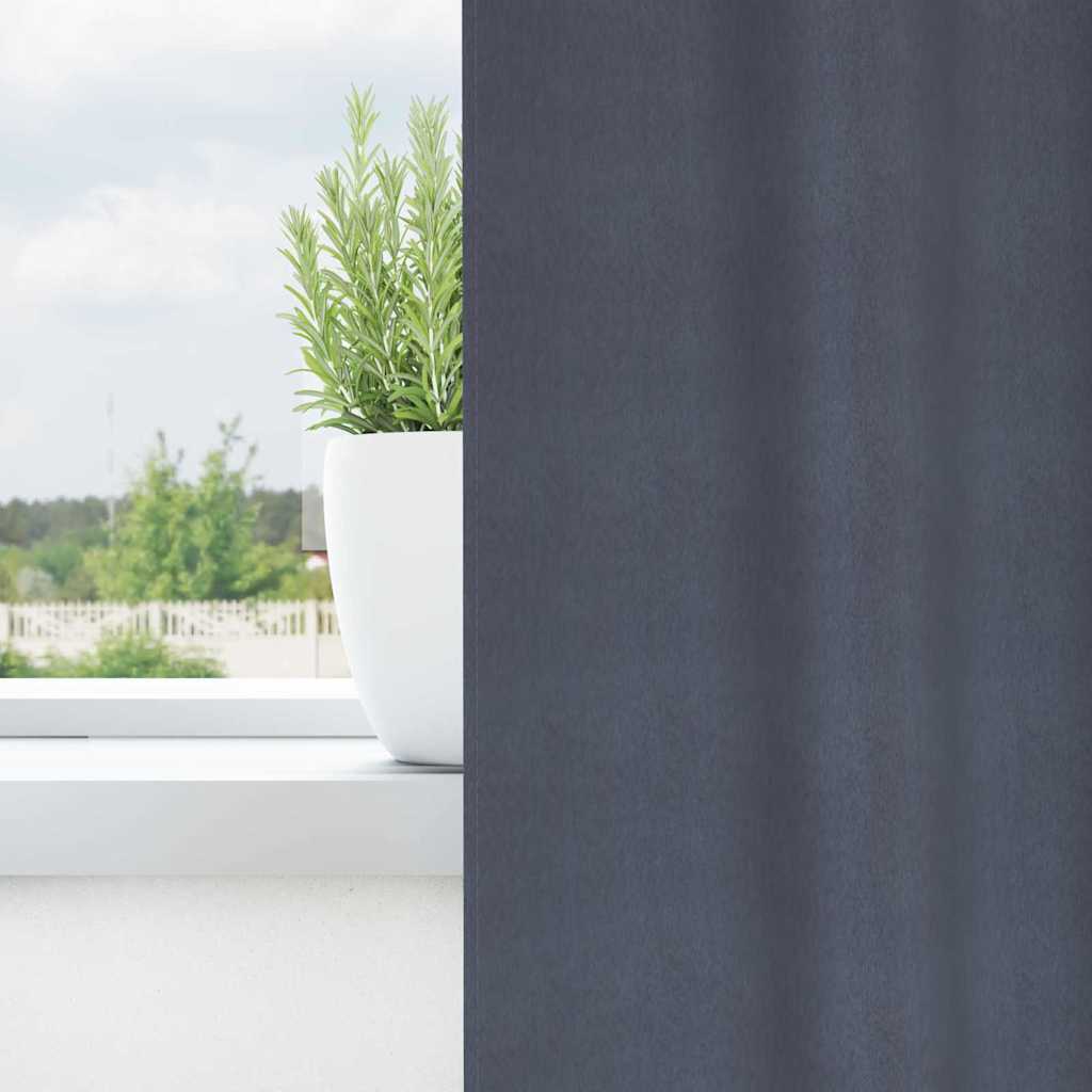 Kardinad rõngastega 2 tk Antratsiit 245 x 140 cm Polüester