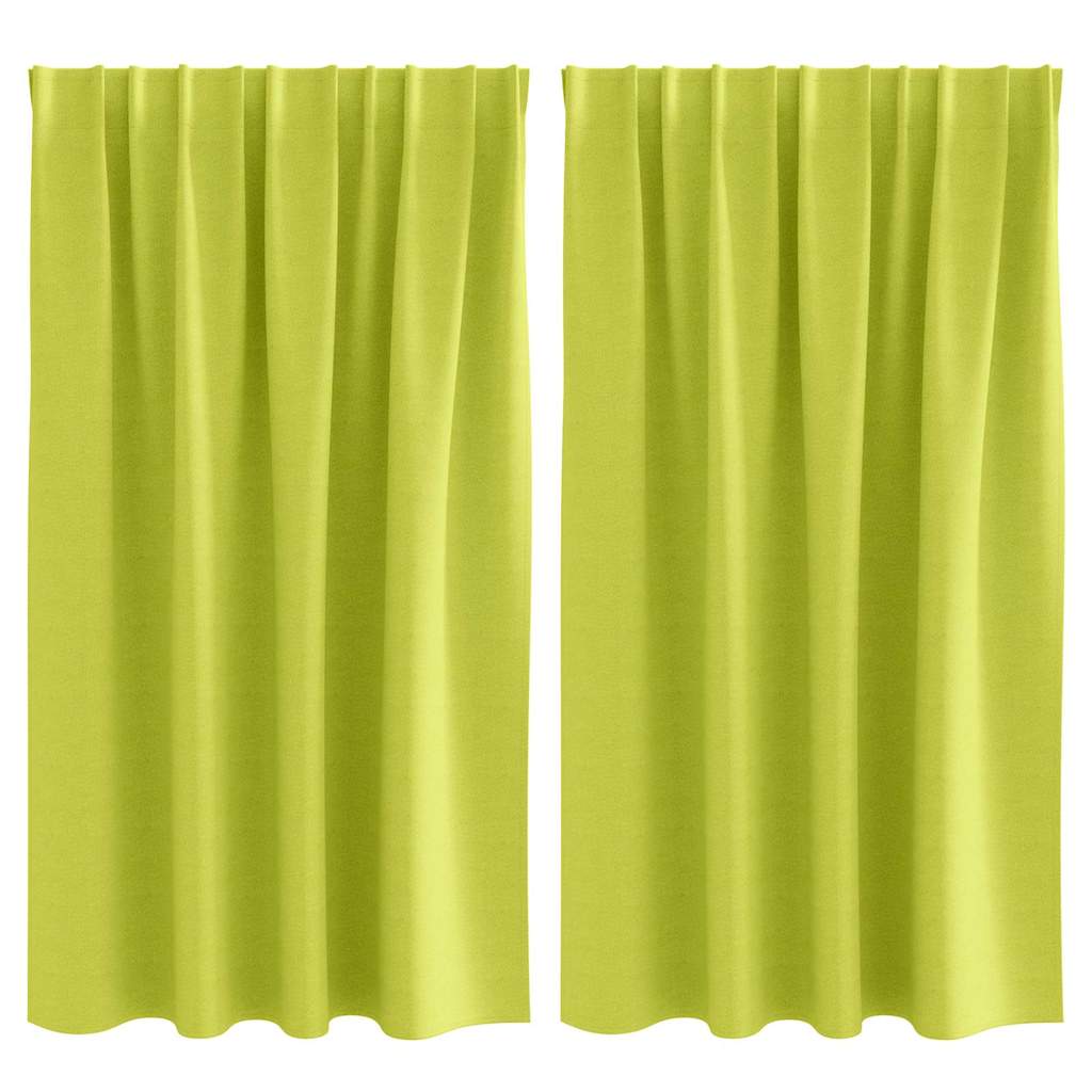 Kardinad rõngastega 2 tk Roheline 140 x 140 cm Polüester