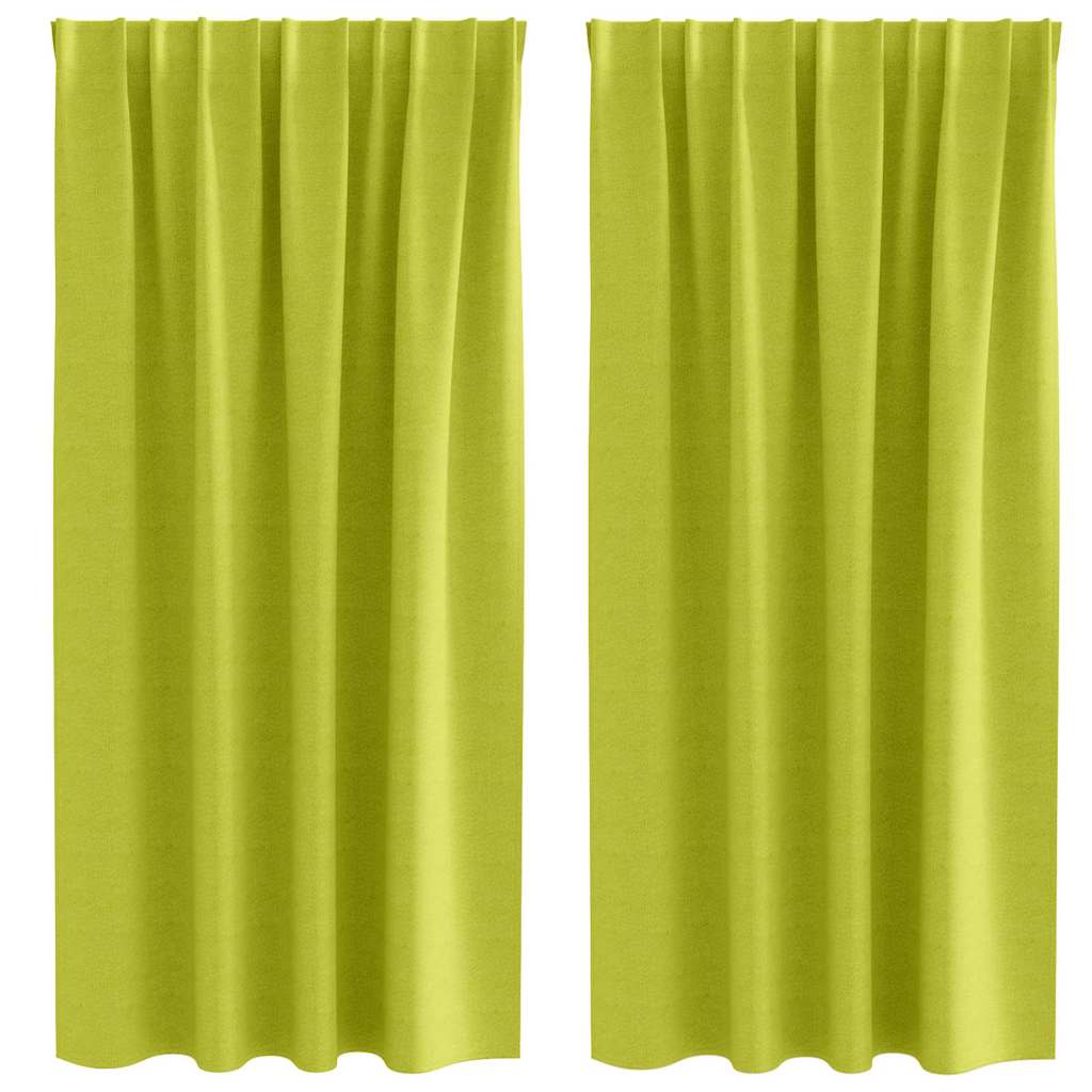 Kardinad rõngastega 2 tk Roheline 175 x 140 cm Polüester
