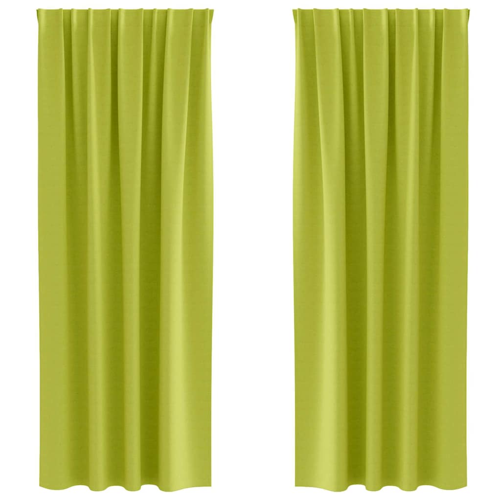 Kardinad rõngastega 2 tk Roheline 260 x 140 cm Polüester