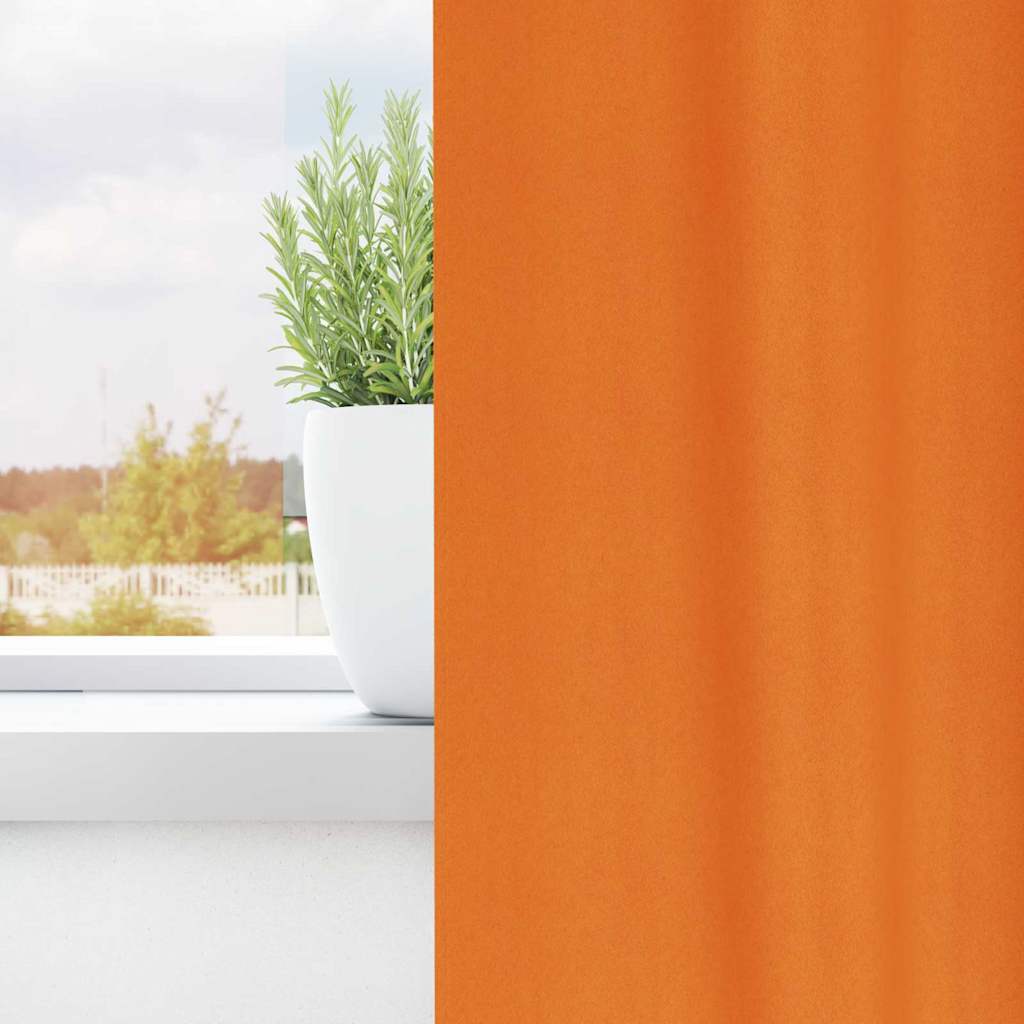 Kardinad rõngastega 2 tk Oranž 175 x 140 cm Polüester