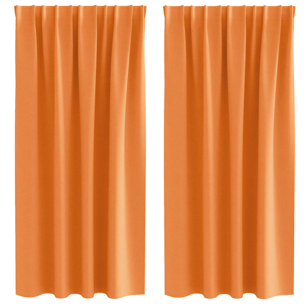 Kardinad rõngastega 2 tk Oranž 175 x 140 cm Polüester