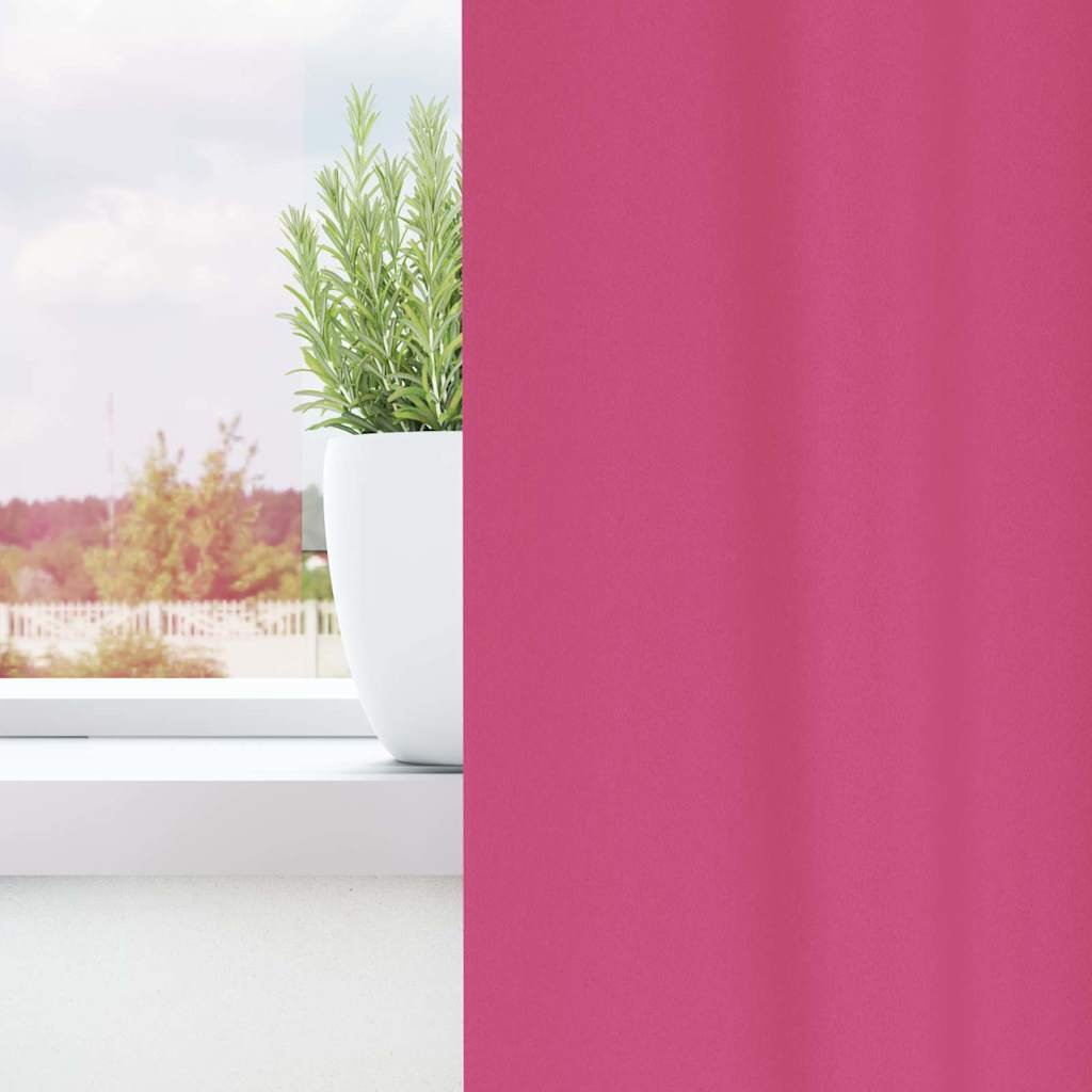 Kardinad rõngastega 2 tk Erk Roosa 260 x 140 cm Polüester