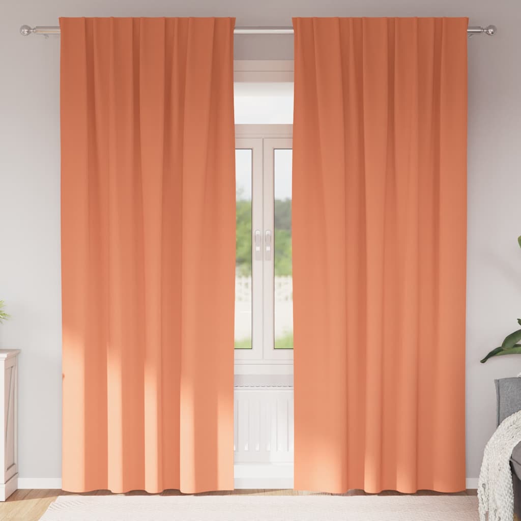 Kardinad rõngastega 2 tk Terrakota 245 x 140 cm Polüester