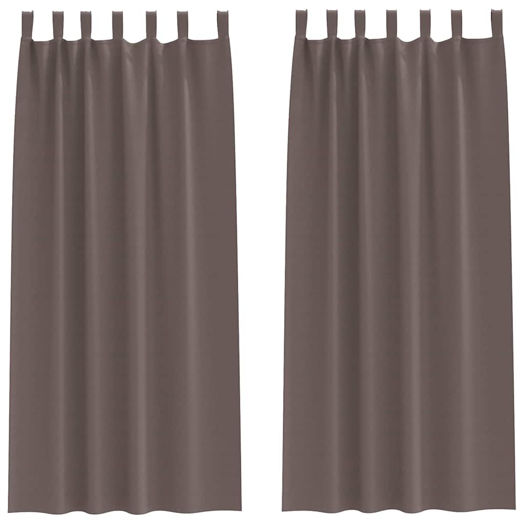 Kardinad rõngastega 2 tk Tume pruun 245 x 140 cm Polüester
