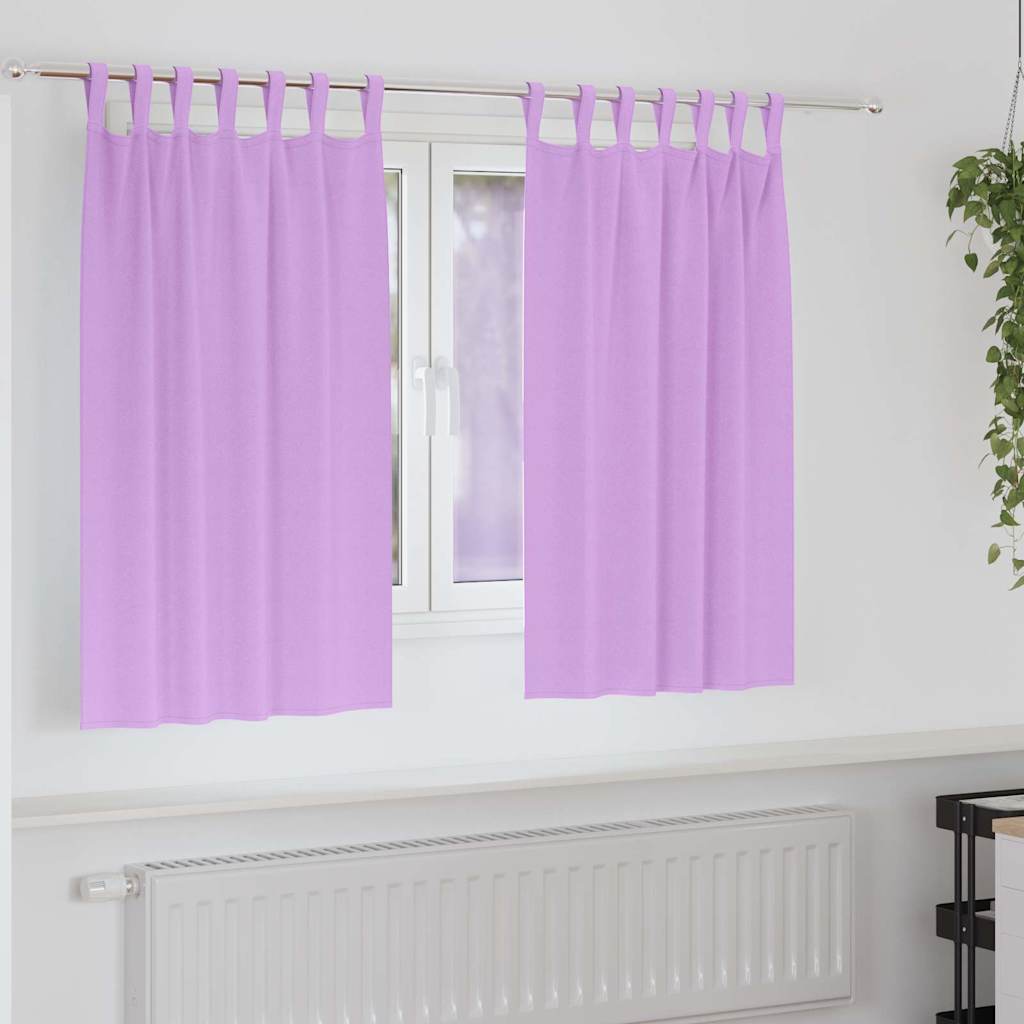 Kardinad rõngastega 2 tk Lilla 140 x 140 cm Polüester
