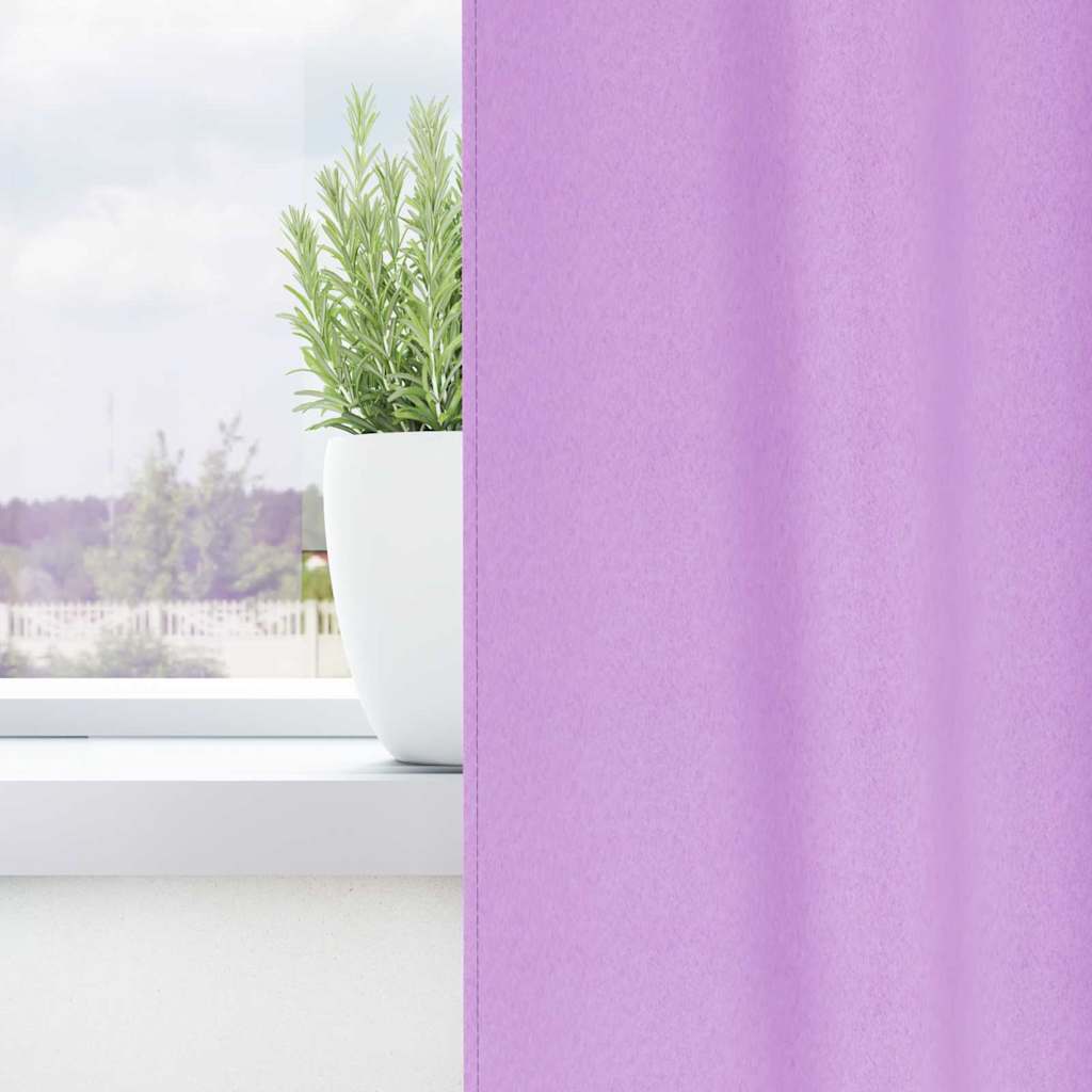 Kardinad rõngastega 2 tk Lilla 245 x 140 cm Polüester