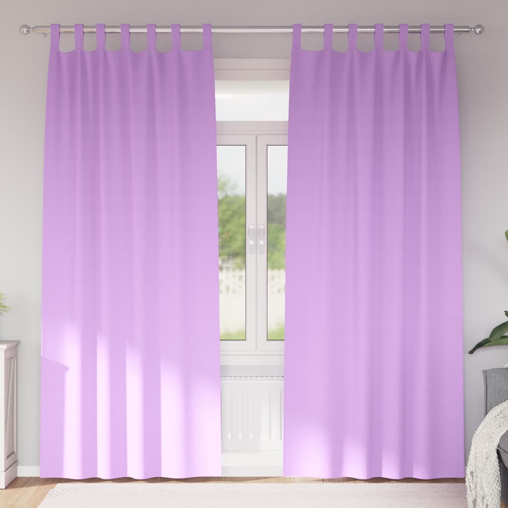 Kardinad rõngastega 2 tk Lilla 260 x 140 cm Polüester