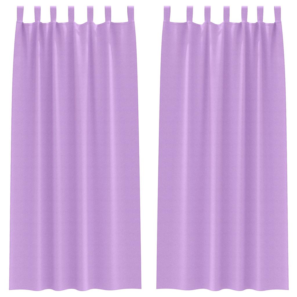 Kardinad rõngastega 2 tk Lilla 260 x 140 cm Polüester