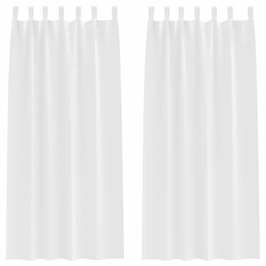 Kardinad rõngastega 2 tk PUHAS VALGE 225 x 140 cm Polüester