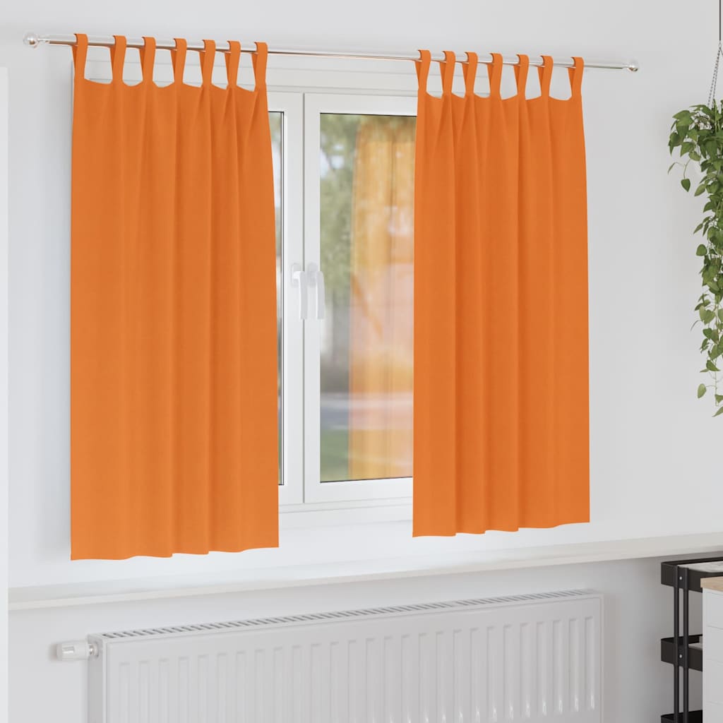 Kardinad rõngastega 2 tk Erk Oranž 175 x 140 cm Polüester