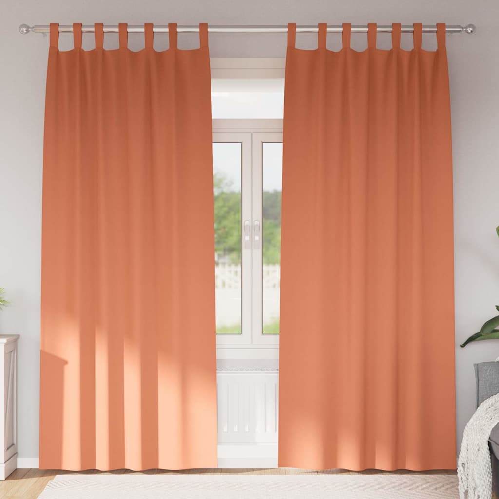 Kardinad rõngastega 2 tk Terrakota 260 x 140 cm Polüester