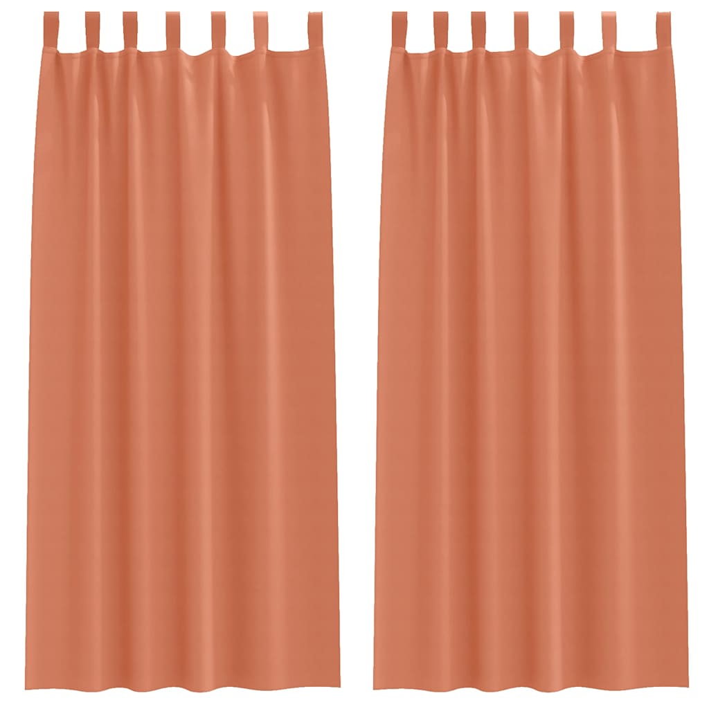 Kardinad rõngastega 2 tk Terrakota 260 x 140 cm Polüester