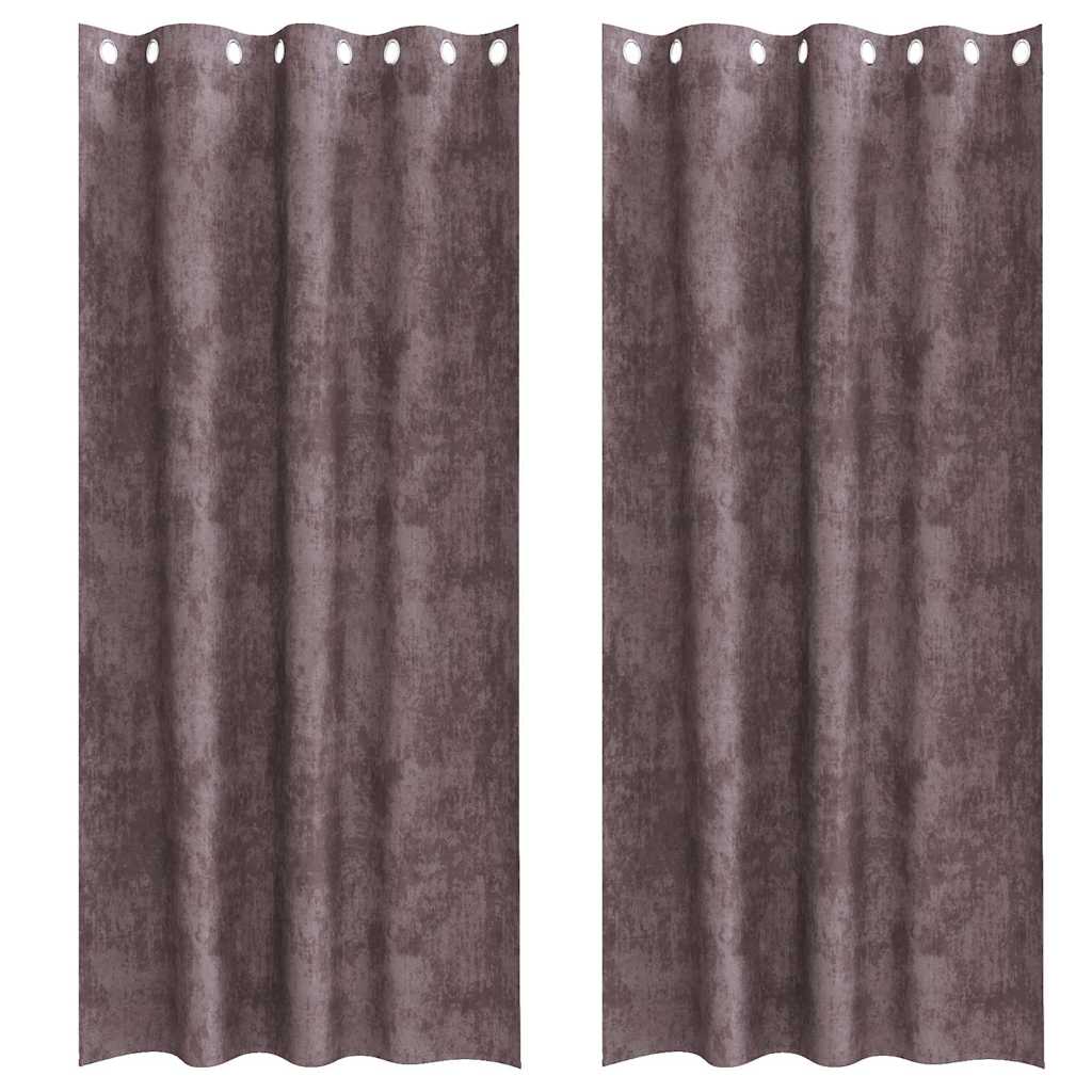 Satiinist kardinad 2 tk Pruun 260 x 140 cm Samet