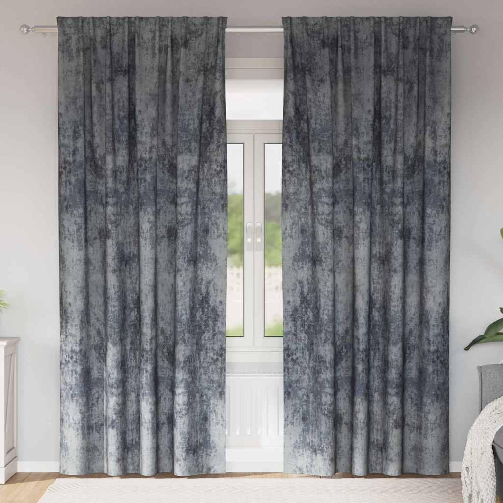 Satiinist kardinad 2 tk Hõbehall 260 x 140 cm Samet