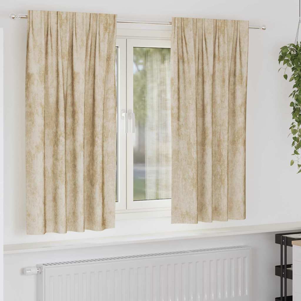 Satiinist kardinad 2 tk cream 175 x 140 cm Samet