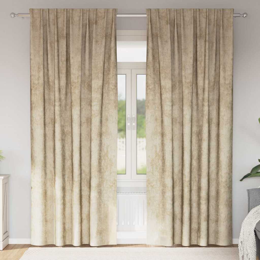 Satiinist kardinad 2 tk cream 245 x 140 cm Samet