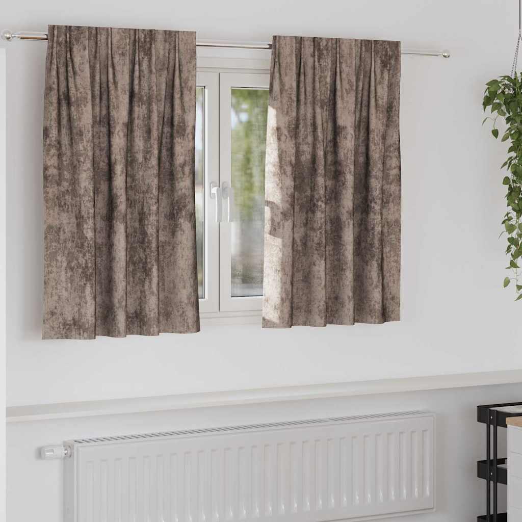 Satiinist kardinad 2 tk Cappuccino 140 x 140 cm Samet