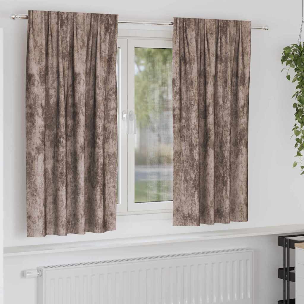 Satiinist kardinad 2 tk Cappuccino 175 x 140 cm Samet