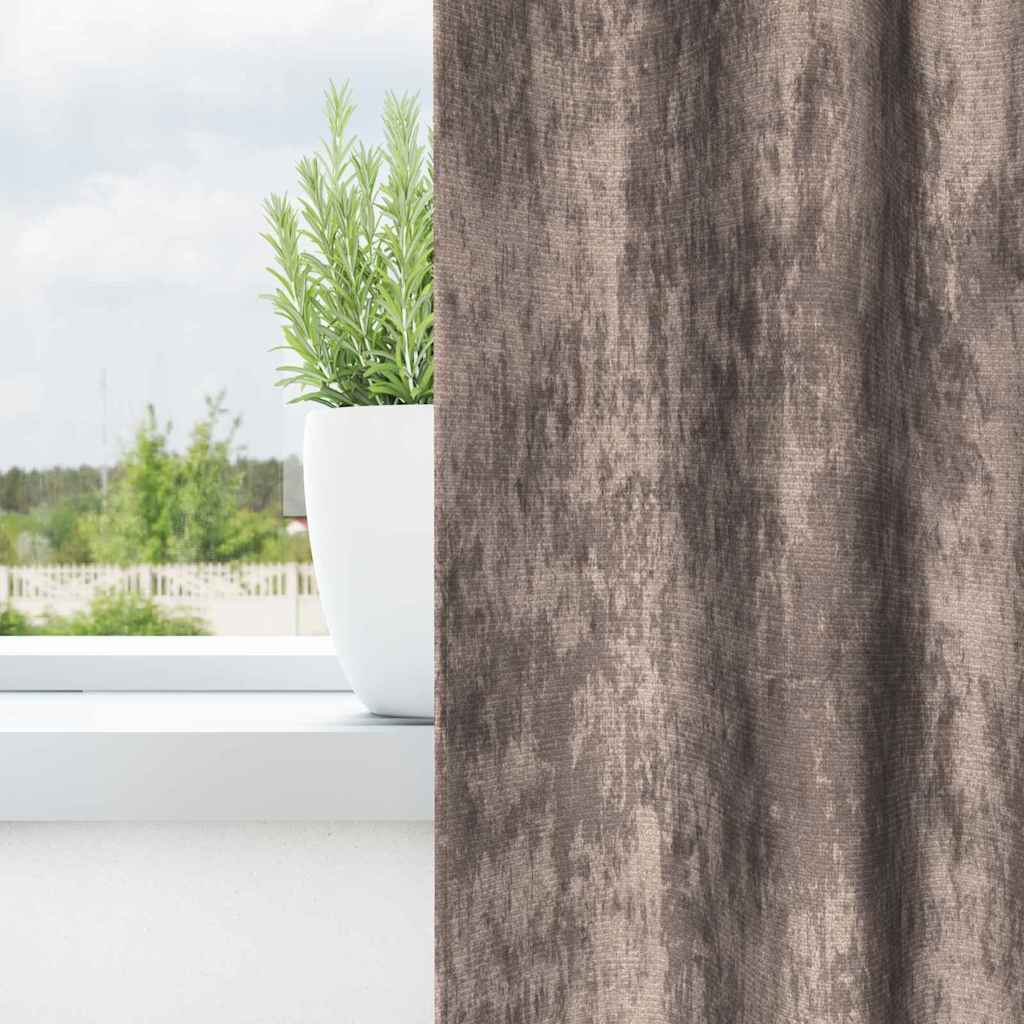 Satiinist kardinad 2 tk Cappuccino 245 x 140 cm Samet