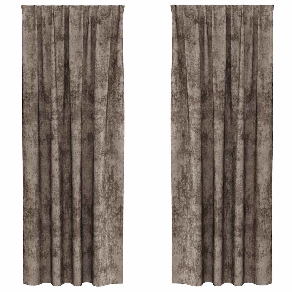 Satiinist kardinad 2 tk Cappuccino 260 x 140 cm Samet