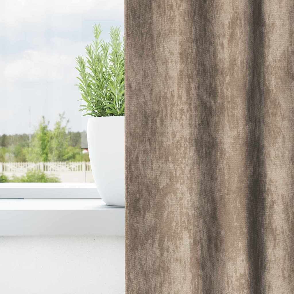 Satiinist kardinad 2 tk šampanjavärvi 260 x 140 cm Samet