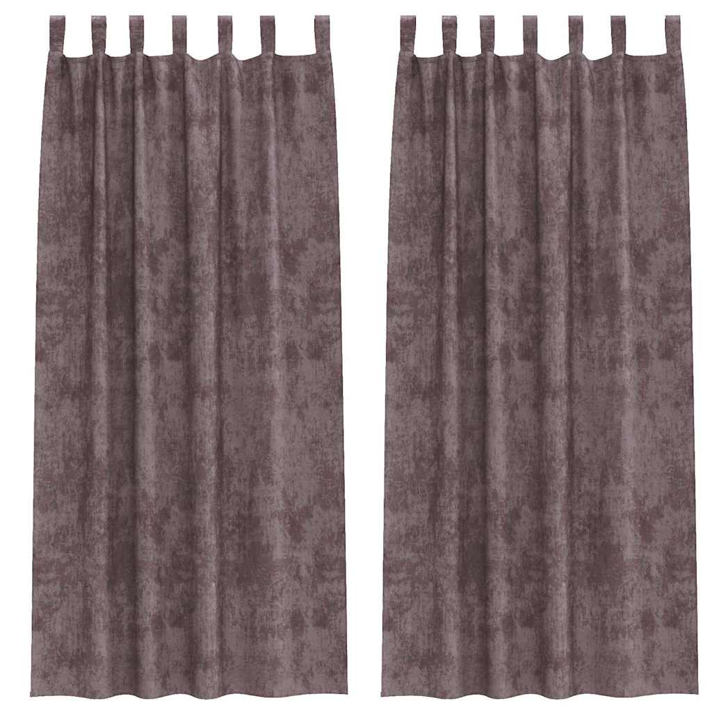 Satiinist kardinad 2 tk Pruun 245 x 140 cm Samet