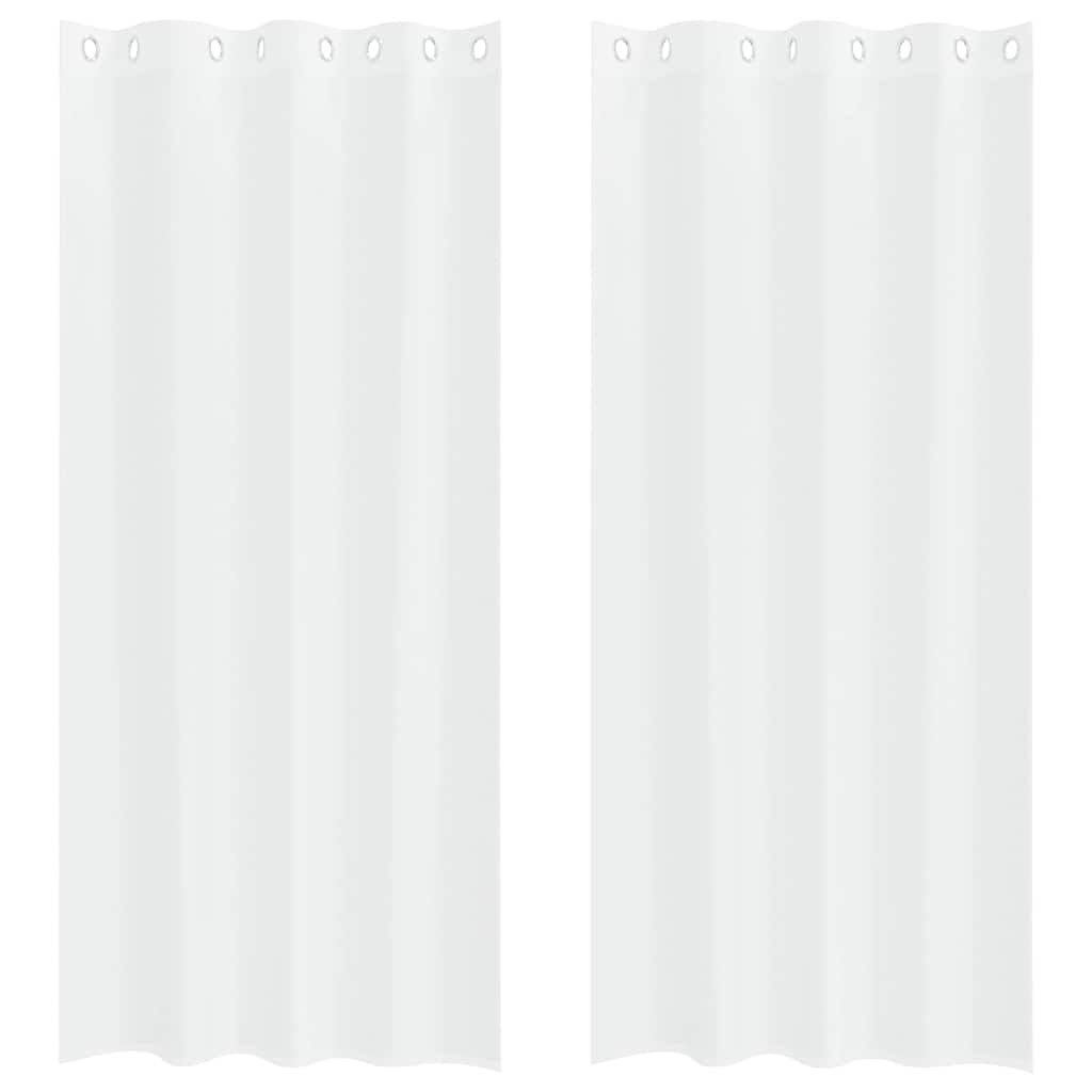 Voile Kardin 2 tk Valge 260 x 140 cm Polüester