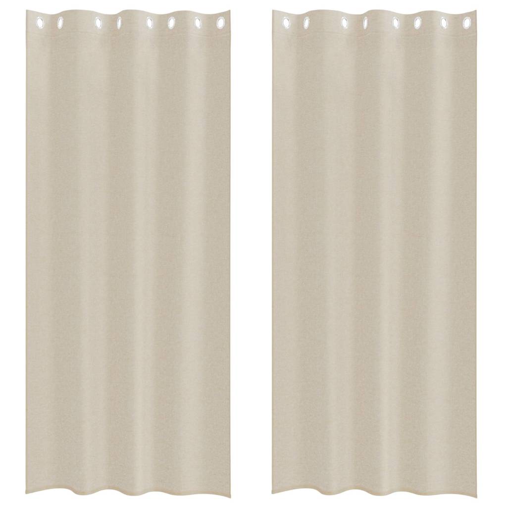 Voile Kardin 2 tk Liivakarva 260 x 140 cm Polüester