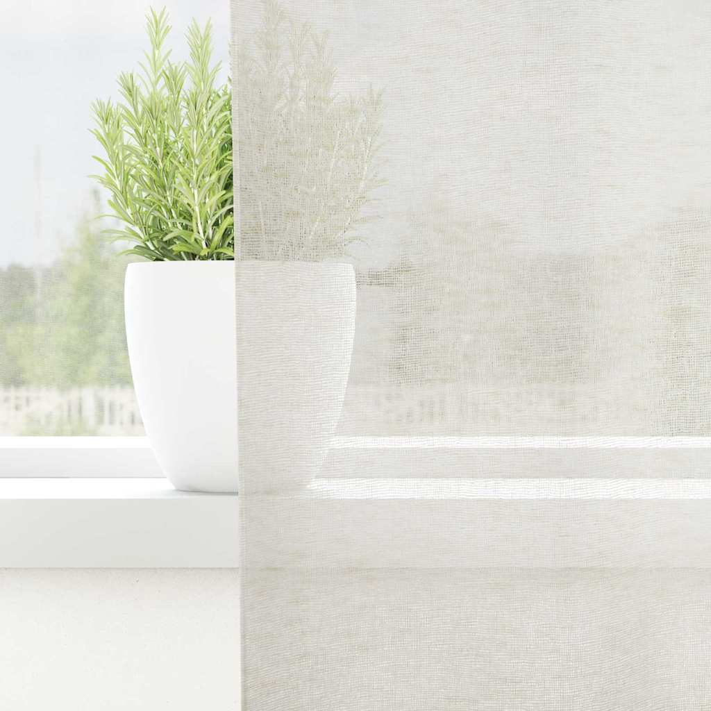 Voile Kardin 2 tk cream 175 x 140 cm Polüester