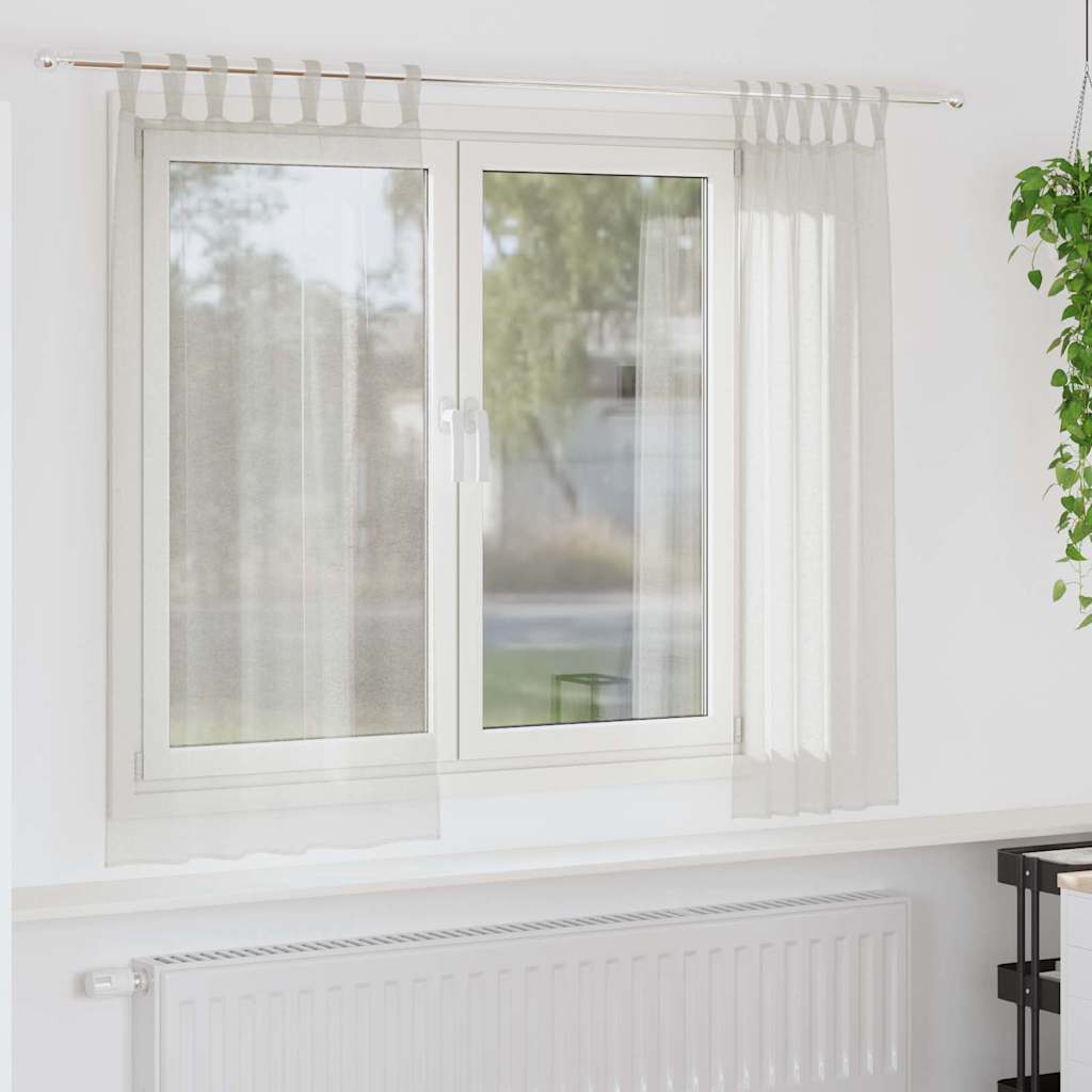 Voile Kardin 2 tk cream 175 x 140 cm Polüester