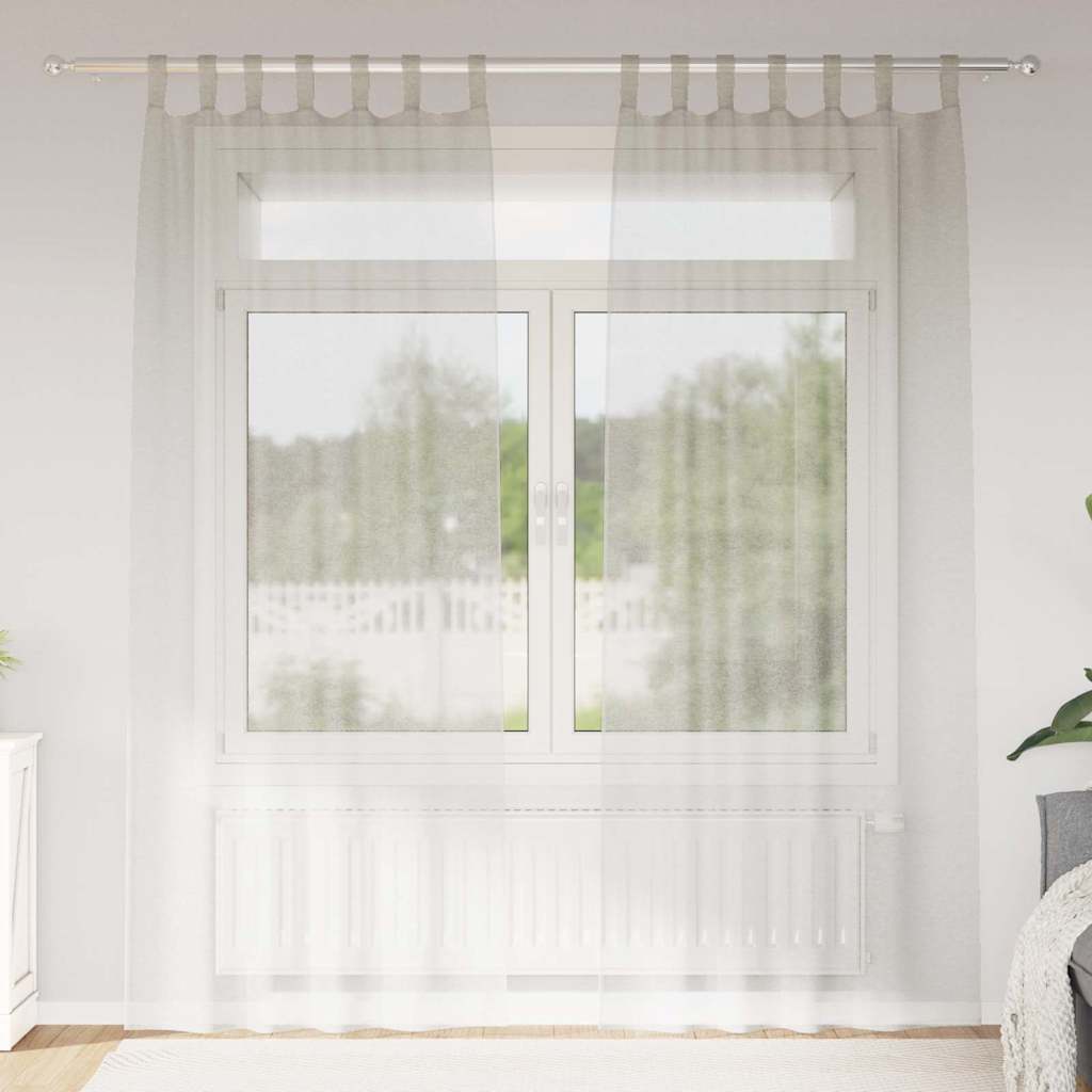 Voile Kardin 2 tk cream 245 x 140 cm Polüester