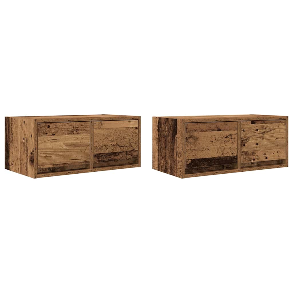 Telerikapid 2 tk, vana puit, 60x31x25,5 cm, tehispuit