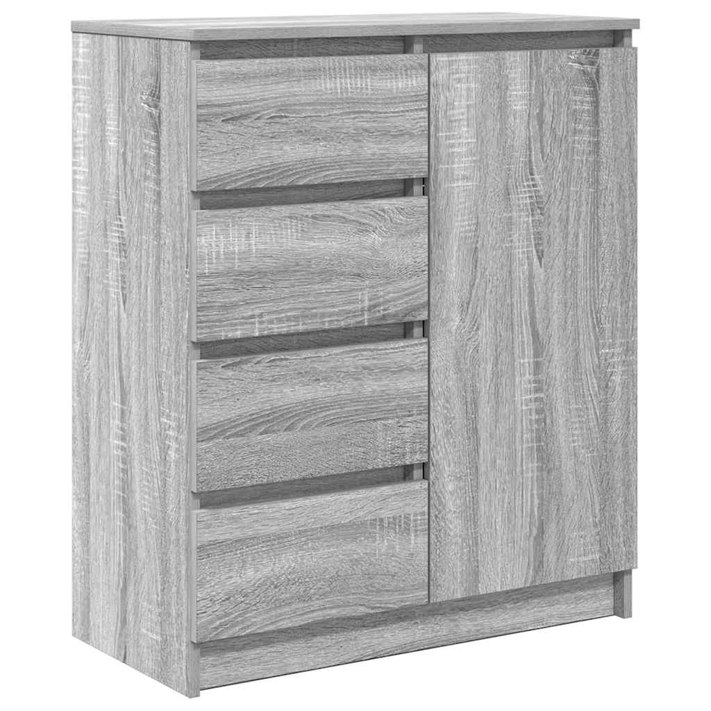 Puhvetkapp sahtlitega, hall Sonoma tamm, 80x34x76 cm, tehispuit