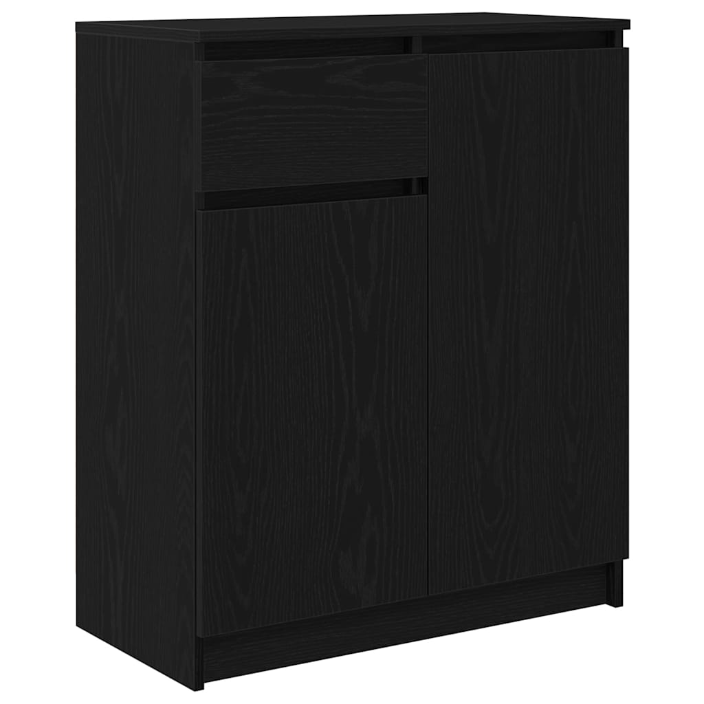 Puhvetkapp sahtliga, must tamm, 71x35x84 cm, tehispuit