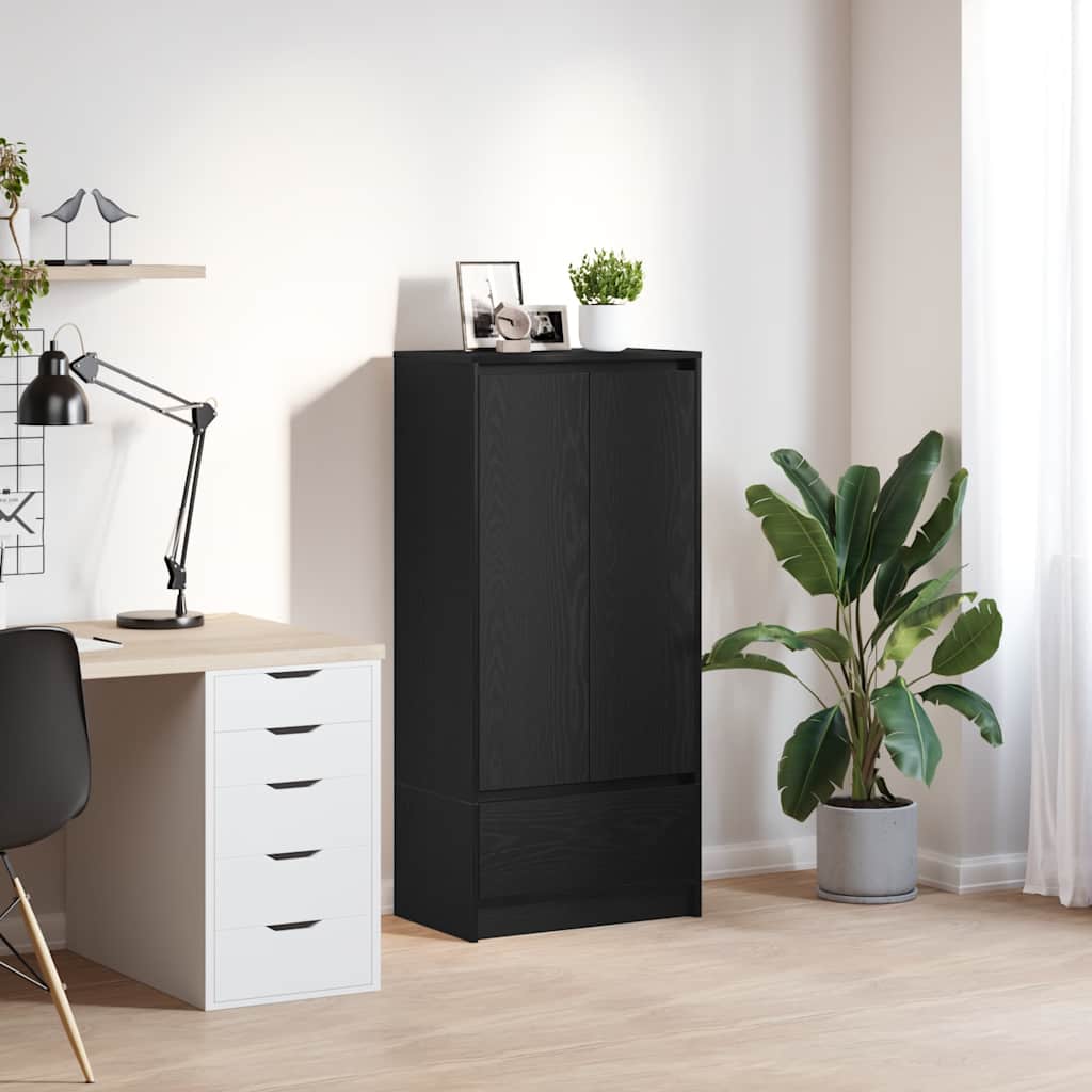 Kapp sahtliga, must tamm 55,5x34x119,5 cm, tehispuit