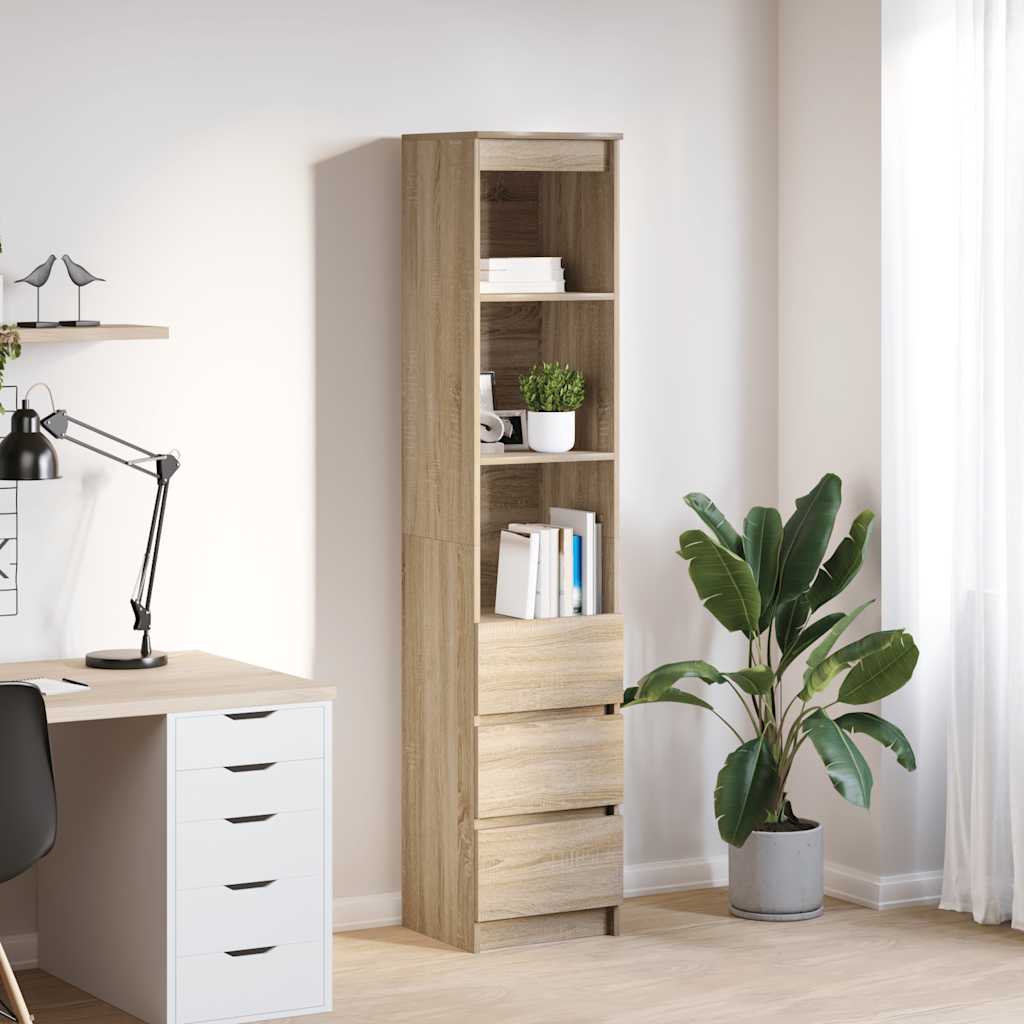 Highboard Sonoma tamm 37,5x35x180 cm Engineered Wood