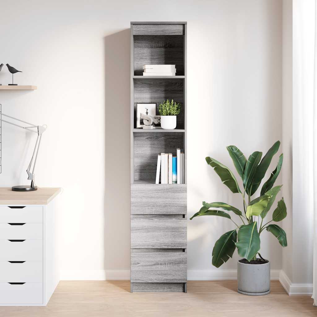 Highboard Hall Sonoma 37,5x35x180 cm Engineered Wood