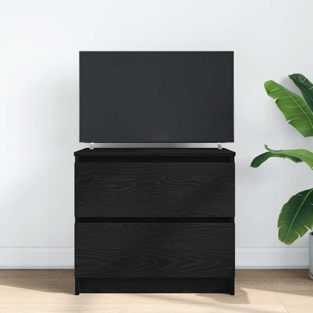 Telerikapp Must 60x35x54 cm Engineered Wood