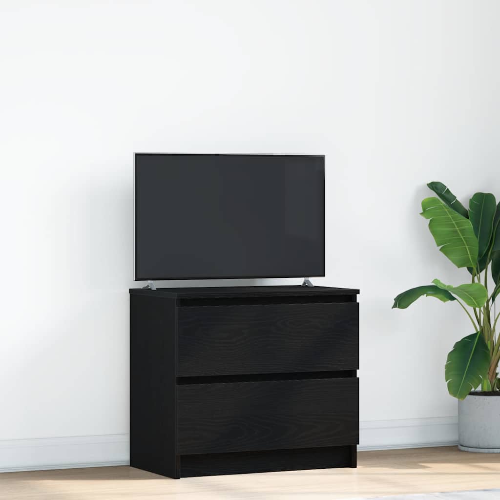 Telerikapp Must 60x35x54 cm Engineered Wood