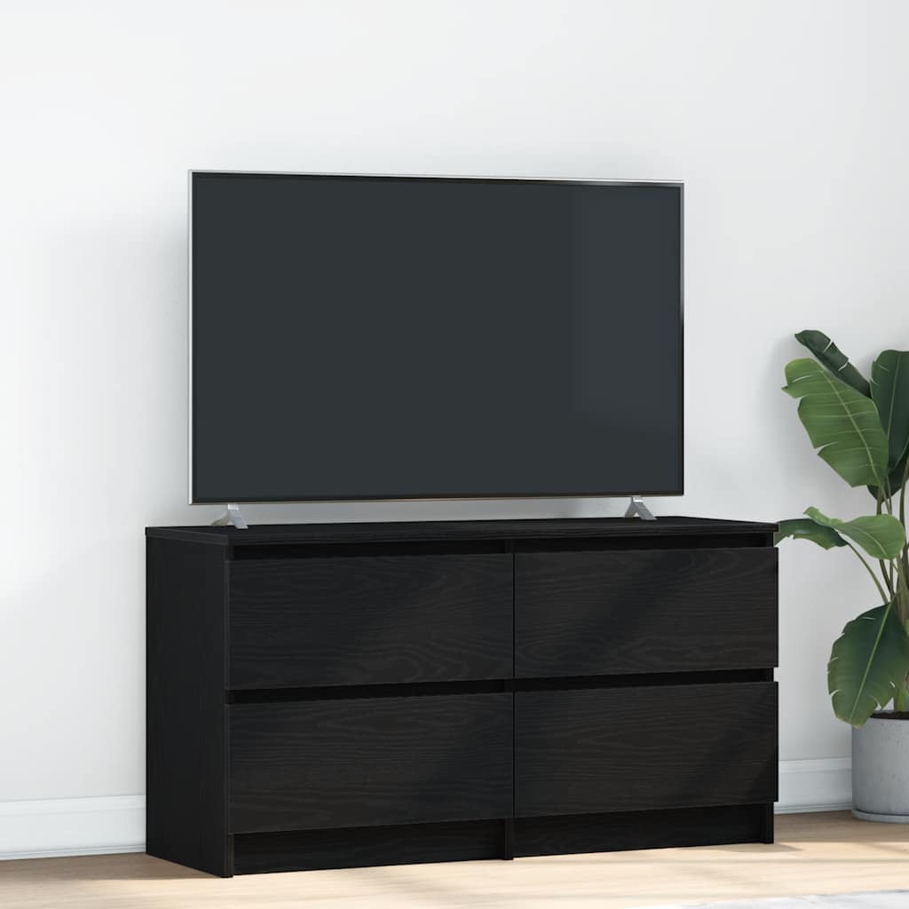 Telerikapp Must 100x35x54 cm Engineered Wood
