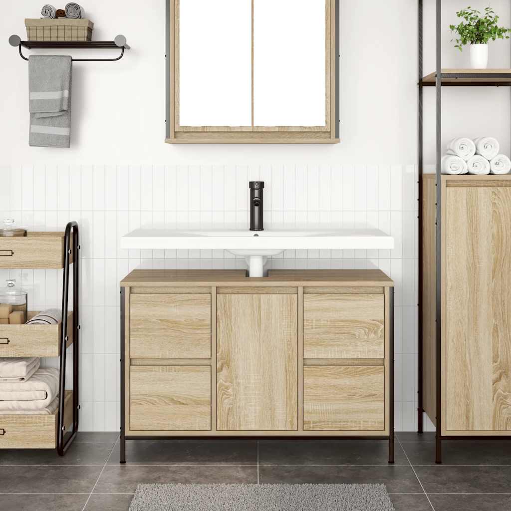 Valamukapp sahtlitega sonoma tamm 90x34,5x60 cm