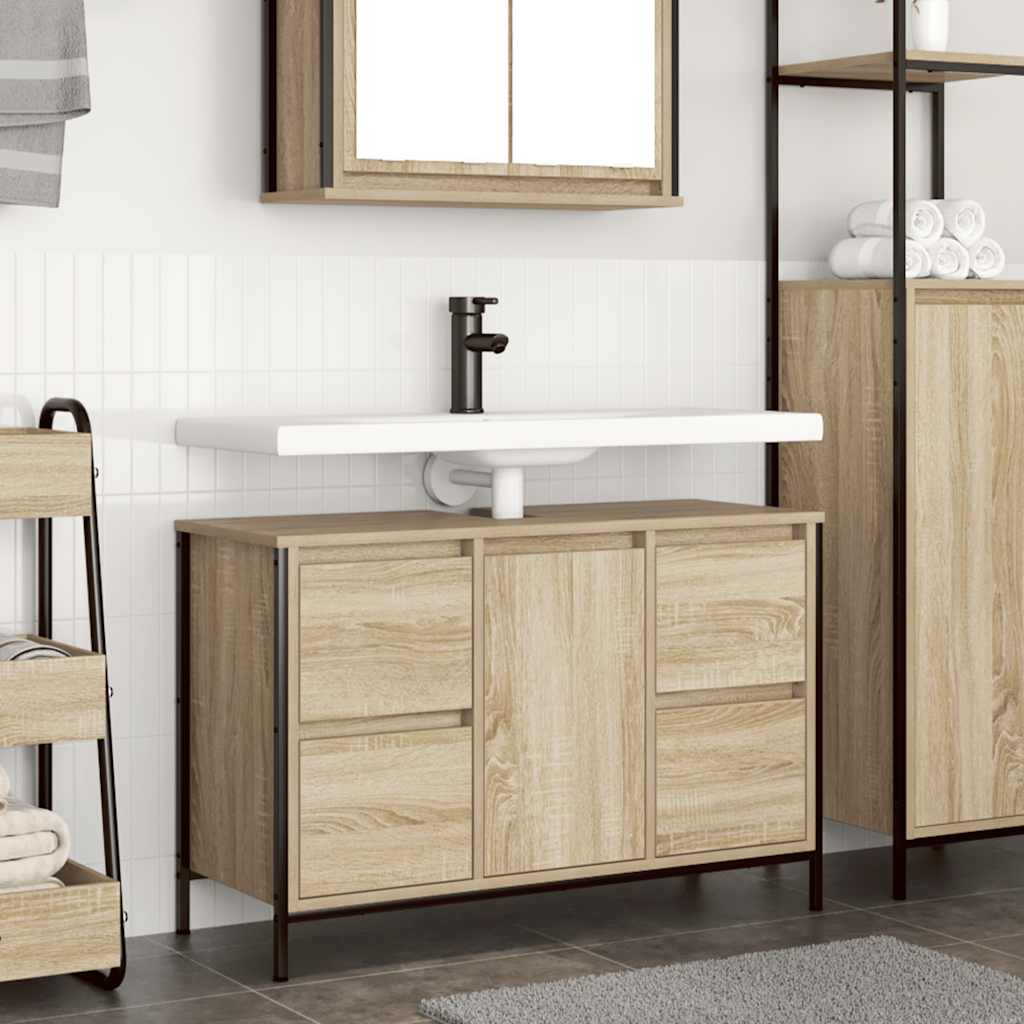 Valamukapp sahtlitega sonoma tamm 90x34,5x60 cm