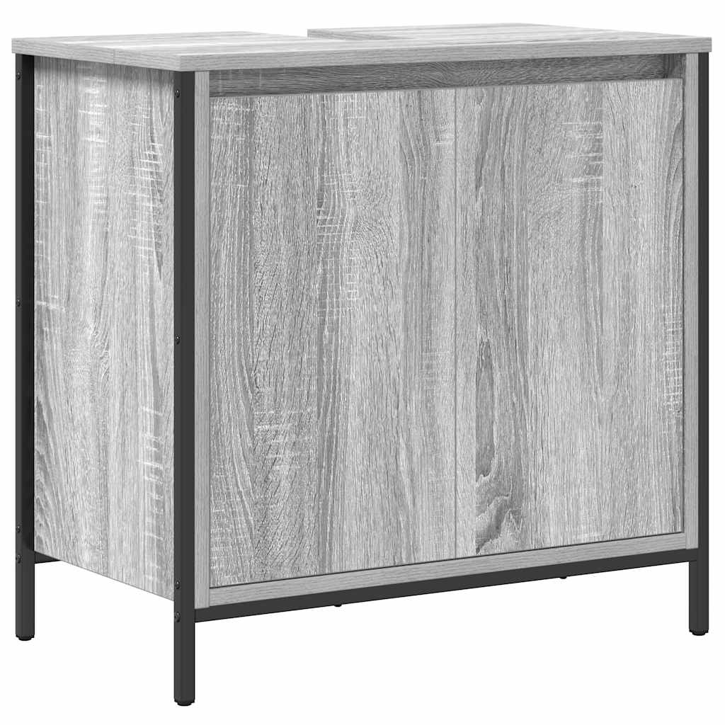 Vannitoa kraanikausi kapp, hall Sonoma tamm, 60 x 34,5 x 60 cm