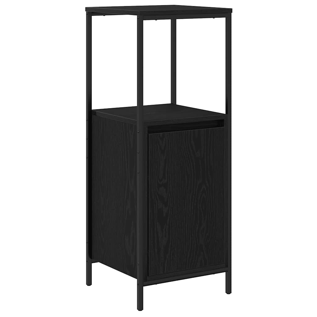 Riiulitega vannitoakapp must tamm 36x35x95 cm