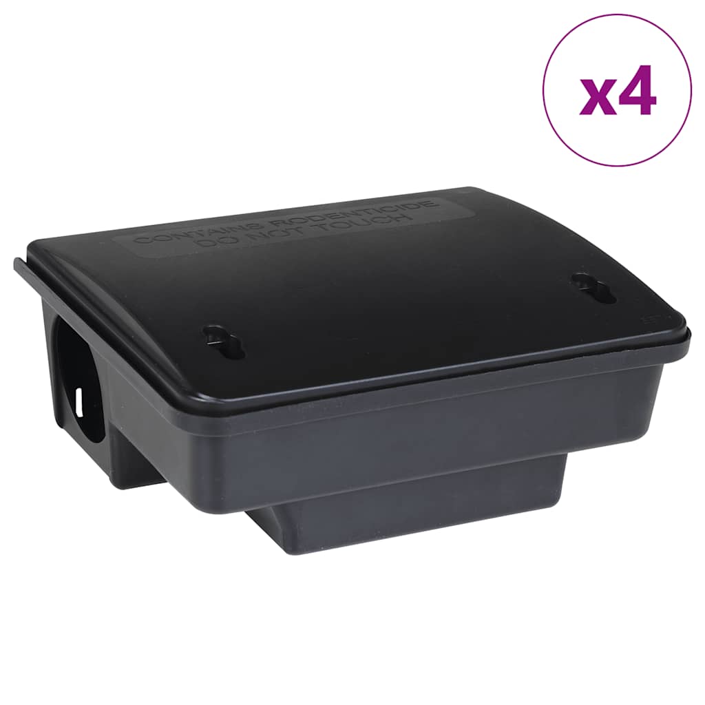 Hiirelõksud 4 tk mustad 23 x 19 x 9,5 cm