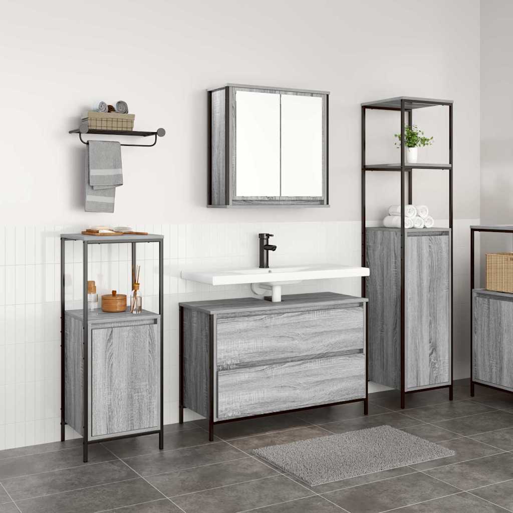 Vannitoa mööbleset 3 tk Hall Sonoma 90 x 34,5 x 60 cm Tehispuit