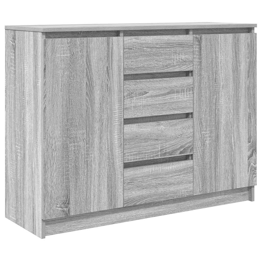 Puhvetkapp sahtlitega hall Sonoma tamm 100,5x35x76 cm tehispuit