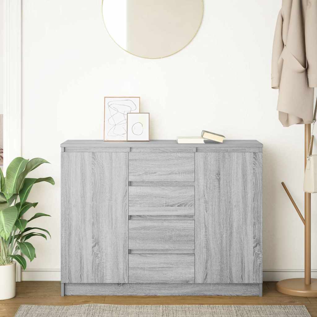 Puhvetkapp sahtlitega hall Sonoma tamm 100,5x35x76 cm tehispuit