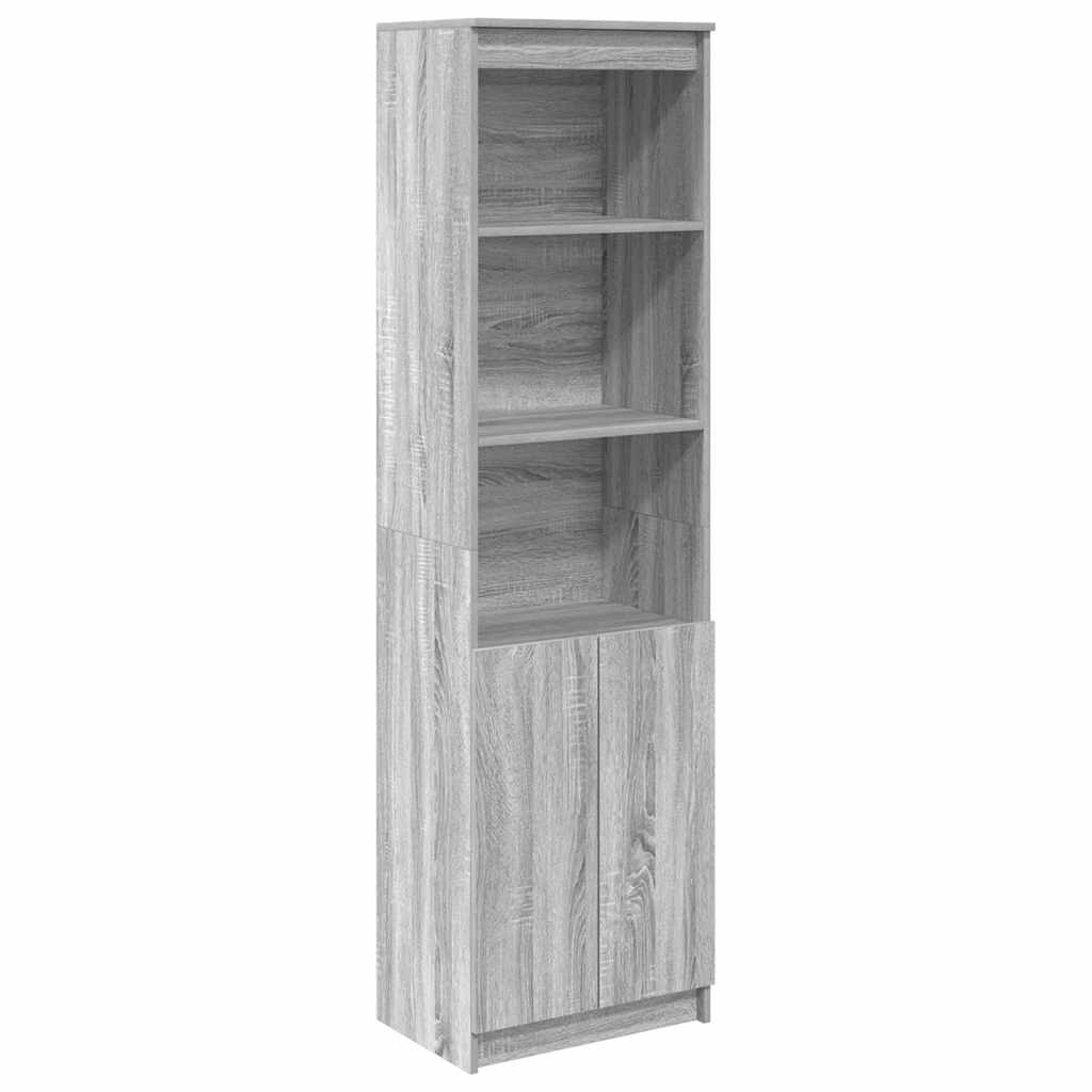 Kõrge kapp, hall Sonoma tamm, 50x35x180 cm tehispuit
